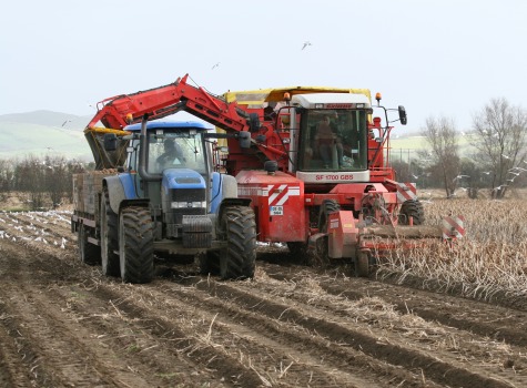Tractor and Harvester